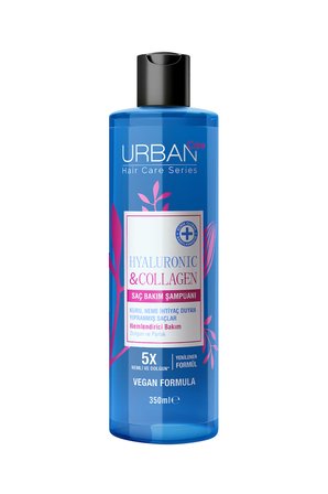 URBAN Hyaluronic & Collagen Ekstra Dolgunlaştırıcı Saç Bakım Şampuanı-350 ml-vegan x2