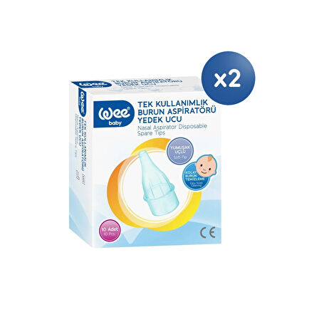 Wee Baby Burun Aspiratörü Yedek Uç Seti (10x2 20 Adet)