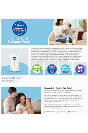 Wee Baby Süt Saklama Poşeti Seti (20x6 120 Adet)