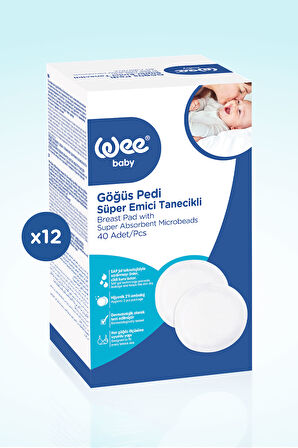 Wee Baby 40'lı Klasik Yapışkanlı Göğüs Pedi (40x12 480 Adet)