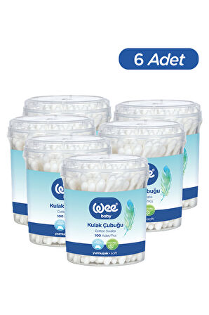 Wee Baby 100'lü Bebek Kulak Çubuğu (100x6 600 Adet)