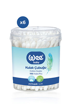Wee Baby 100'lü Bebek Kulak Çubuğu (100x6 600 Adet)