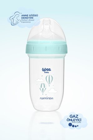 Wee Baby Nanninom Antikolik Geniş Ağızlı Biberon 250 ml ve Duo No: 1 Emzik