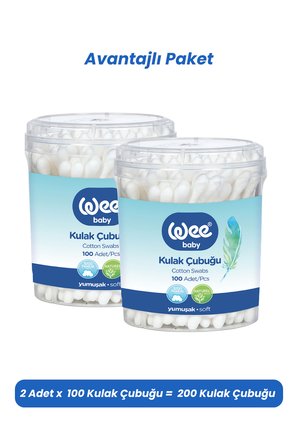 Wee Baby Emniyetli Kulak Temizleme Çubuğu Seti (60x2 120 Adet)