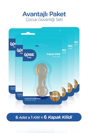 Wee Baby Dolap Kapak Kilidi – Bebek Çocuk Güvenlik Kilidi  (6 Adet)