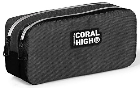 Coral High Kids Koyu Gri Siyah 3’lü Okul Çanta Seti - Erkek Çocuk İlkokul Çanta Takımı