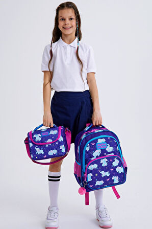 Coral High Kids Mor Pembe Fil Desenli 3'lü Okul Çanta Seti SET0114411