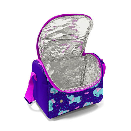 Coral High Kids Mor Pembe Fil Desenli 3'lü Okul Çanta Seti SET0114411