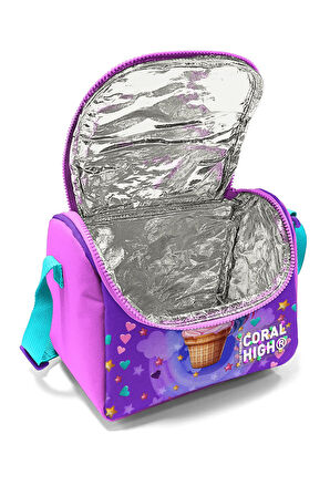 Coral High Kids Mor Pembe Unicorn Dondurma Desenli 3’lü Okul Çanta Seti SET0114421
