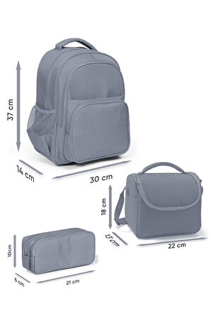 Coral High Kids Lavanta Turkuaz Deniz Temalı 3’lü Okul Çanta Seti SET0114422