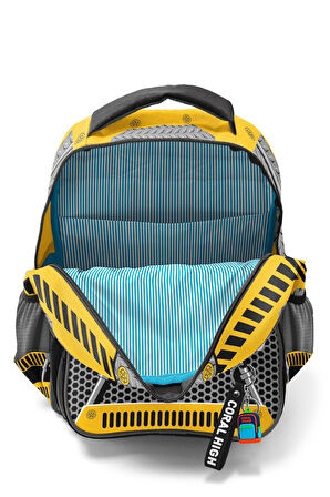 Coral High Kids Sarı Siyah Robot Desenli 3’lü Okul Çanta Seti SET0114424