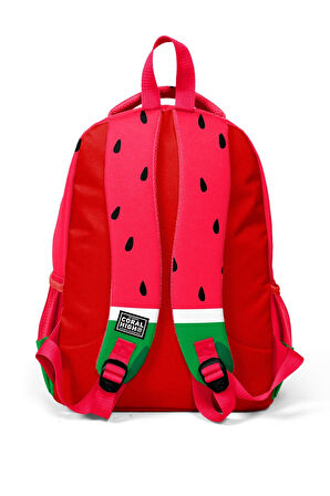 Coral High Kids Kırmızı Yeşil Karpuz Desenli 3'lü Okul Çanta Seti SET0114428 - Erkek