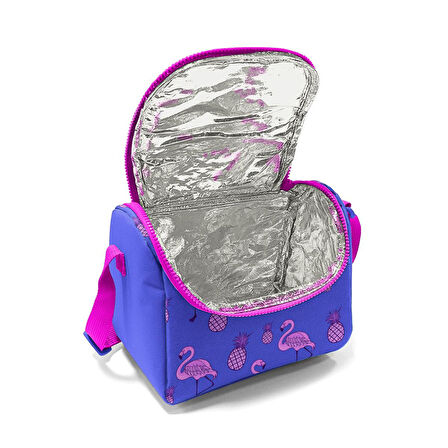 Coral High Kids Lavanta Pembe Flamingo Desenli Çekçekli 3'lü Çanta Seti SET0123132