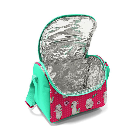 Coral High Kids Neon Mercan Su Yeşili Alpaka Desenli Çekçekli 3'lü Çanta Seti SET0123364