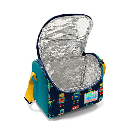 Coral High Kids Lacivert Civit Robot Desenli Çekçekli 3'lü Çanta Seti SET0123380