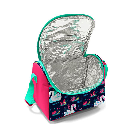 Coral High Kids Neon Mercan Lacivert Kuğu Desenli 3'lü Okul Çanta Seti SET0123402