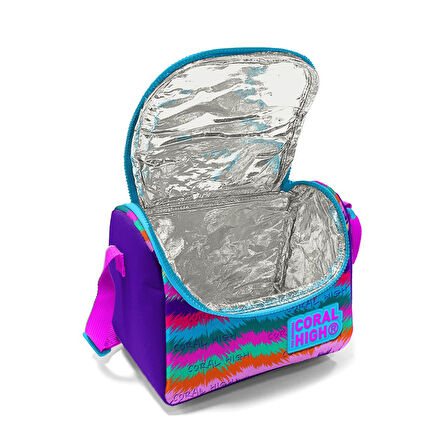 Coral High Kıds Mor Pembe Kedi Desenli 3’lü Okul Çanta Seti SET0123477