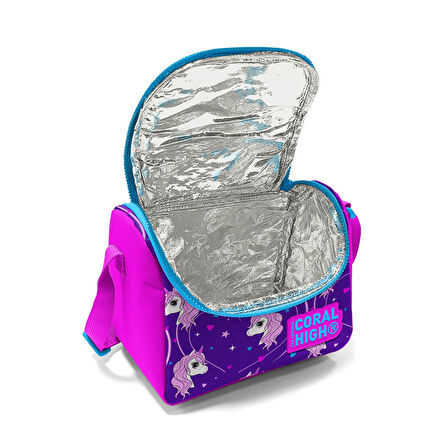 Coral High Kids Mor Pembe Unicorn Desenli 3’lü Okul Çanta Seti SET0123492