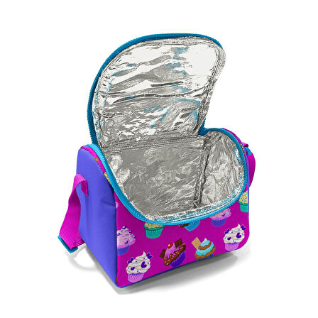 Coral High Kids Lavanta Pembe Cupcake Desenli 3'lü Okul Çanta Seti SET0123495