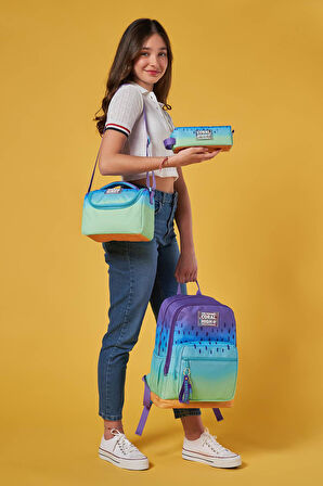 Coral High Mor Lila Renk Geçişli 3’lü Okul Çanta Seti SET0123637