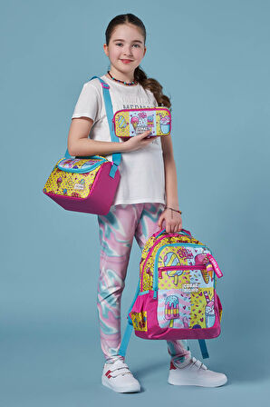 Coral High Kids Mixed Dondurma Desenli 3’lü Okul Çanta Seti SET0123645