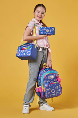 Coral High Kids Lavanta Pembe Baloncuk Desenli 3'lü Okul Çanta Seti SET0123656