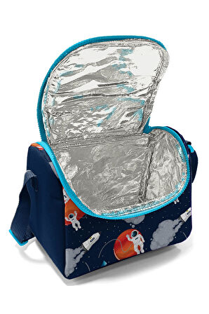 Coral High Kids Lacivert Mavi Astronot Desenli 3'lü Okul Çanta Seti SET0123660