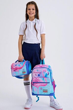 Coral High Kids Lavanta Pembe Flamingo Kız Çocuk 3’lü Okul Çanta Seti