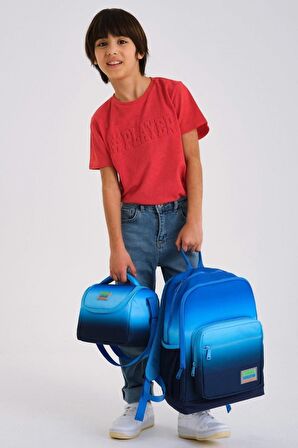 Coral High Kids Lacivert Mavi Renk Geçişli 3’lü Okul Çanta Seti - Erkek Çocuk