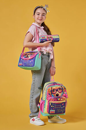 Coral High Kids Sarı Pembe Sevimli Köpek Desenli 3’lü Okul Çanta Seti SET0123752