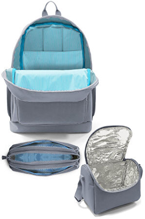 Coral High Kids Renkli Çizgili 3’lü Okul Çanta Seti SET0123782