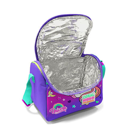 Coral High Kids Lavanta Su Yeşili Unicorn Desenli Çekçekli 3’lü Okul Çanta Seti SET0123929