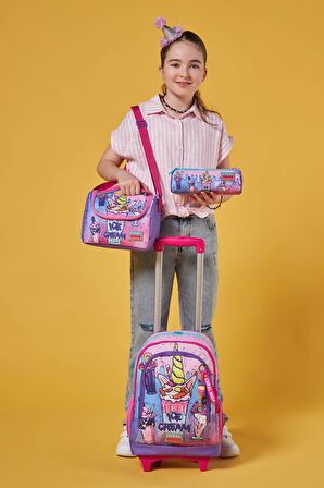 Coral High Kids Pembe Mor Milkshake Dondurma Desenli 3'lü Çanta Seti SET0123949