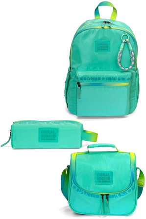 Coral High Su Yeşili 3'lü Okul Çanta Seti SET0124426
