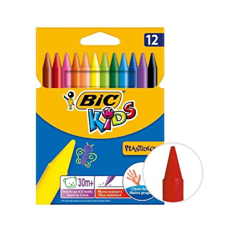 Bic Kids 12 Li Keçeli Boya Kalemi+12 Li Plastidecor Silinebilir Mum Pastel Boya 