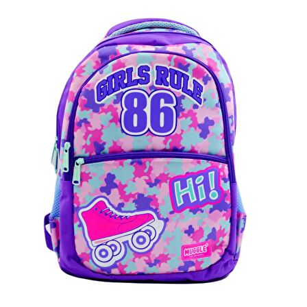 Muggle 3 Bölmeli Girls Rule Okul Sırt Çantası Ve Kalem Çantası