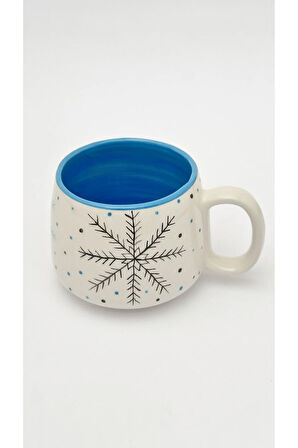 3'lü Kartanesi Double Nescafe Kupa, Yeni Yıl, El Yapımı Seramik Kupa, Seramik Kupa, Mug