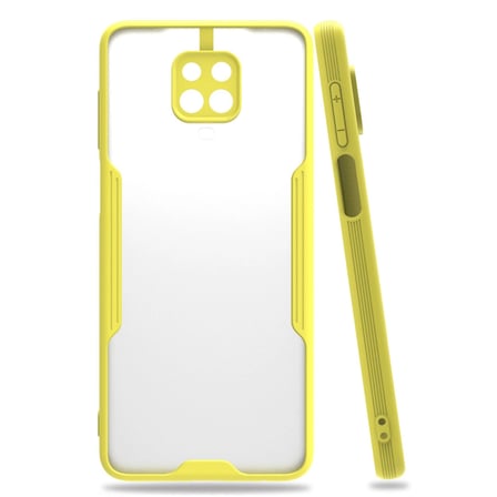 Mey İthalat®   Redmi Note 9S Kılıf Platin Silikon - Sarı