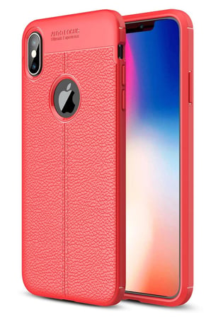 Mey İthalat®   iPhone X Kılıf Auto Focus Kapak - Kırmızı