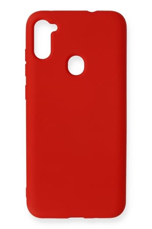 Mey İthalat®  Samsung Galaxy A11 Kılıf Nano içi Kadife Silikon - Kırmızı