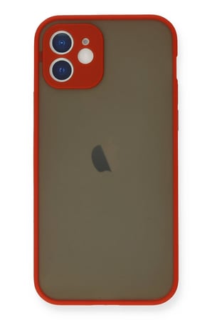 Mey İthalat®   iPhone 12 Mini Kılıf Montreal Silikon Kapak - Kırmızı