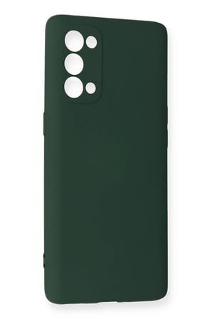 Mey İthalat®   Reno 5 Pro Kılıf Nano içi Kadife Silikon - Koyu Yeşil