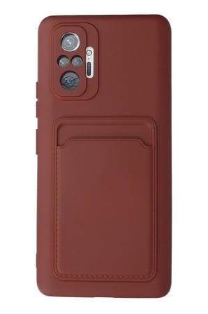 Mey İthalat®   Redmi Note 10 Pro Kılıf Kelvin Kartvizitli Silikon - Bordo