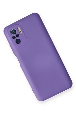 Mey İthalat®   Redmi Note 10 Kılıf Nano içi Kadife Silikon - Mor