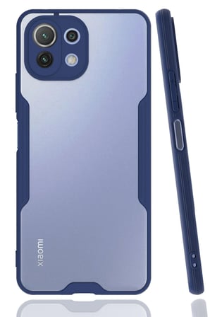 Mey İthalat®   Mİ 11 Lite Kılıf Platin Silikon - Lacivert