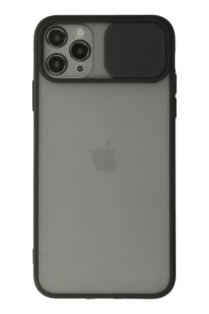 Mey İthalat®   iPhone 11 Pro Kılıf Palm Buzlu Kamera Sürgülü Silikon - Siyah