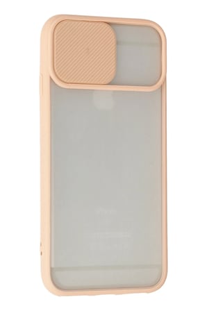 Mey İthalat®   iPhone 6 Kılıf Palm Buzlu Kamera Sürgülü Silikon - Pembe