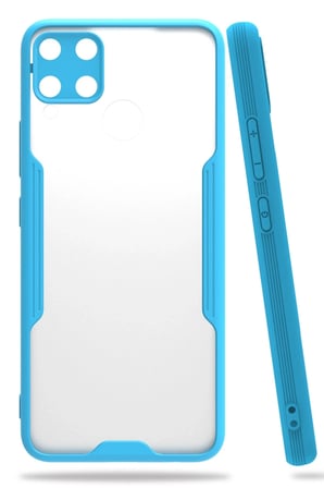 Mey İthalat®  Realme C15 Kılıf Platin Silikon - Mavi