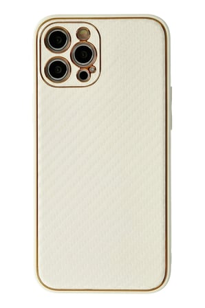 Mey İthalat®   iPhone 12 Pro Kılıf Coco Karbon Silikon - Beyaz