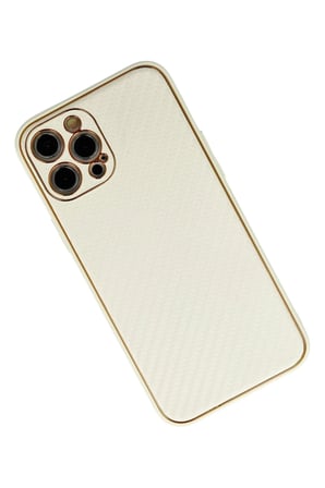 Mey İthalat®   iPhone 12 Pro Kılıf Coco Karbon Silikon - Beyaz